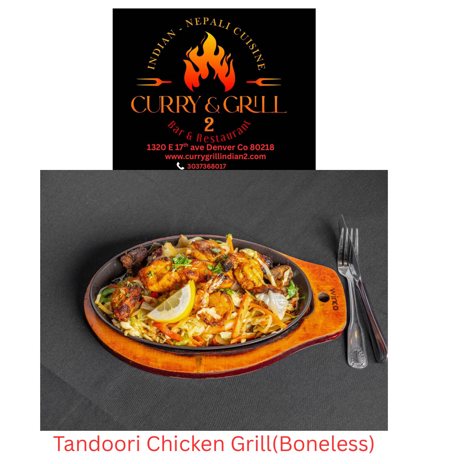 Chicken Tikka (Boneless).