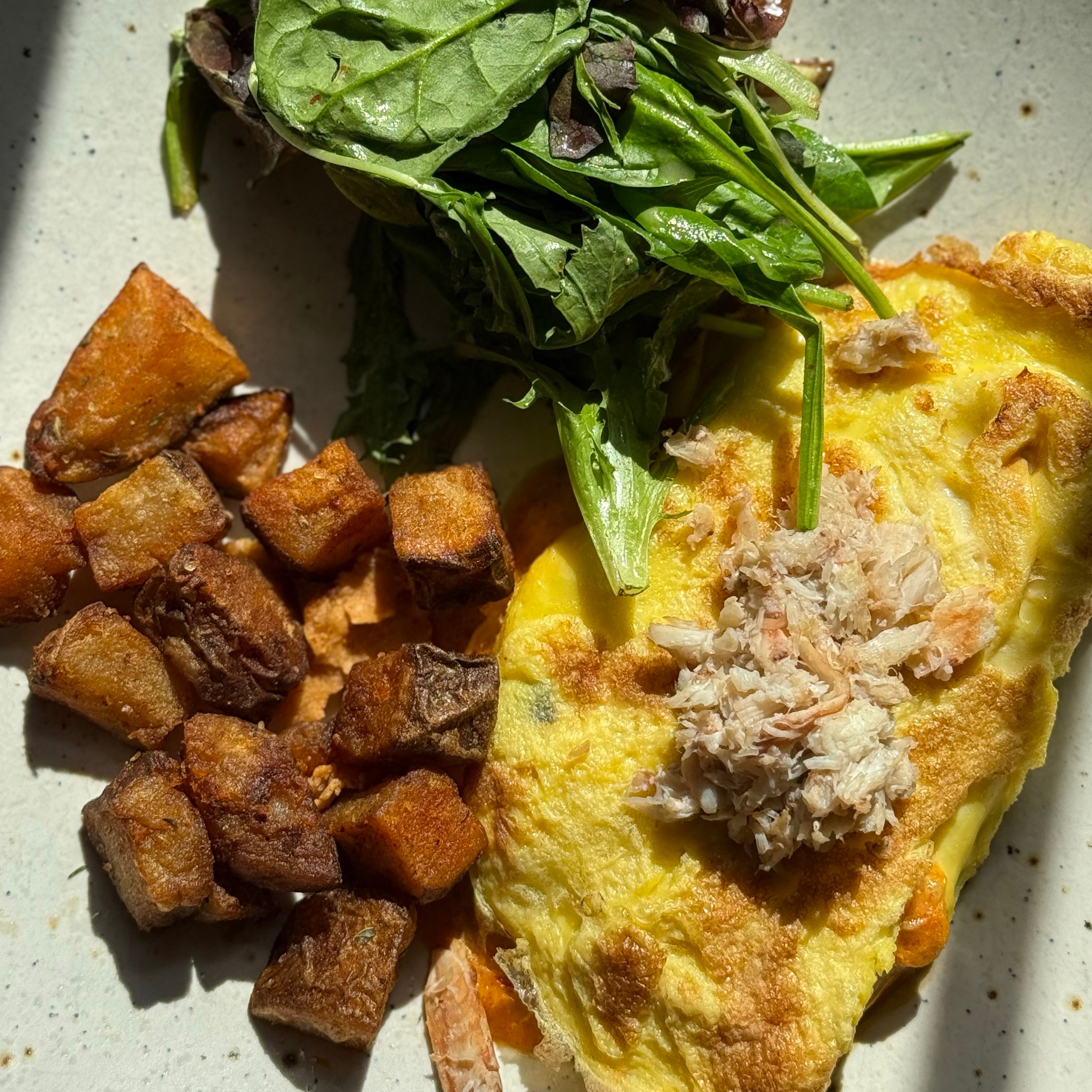 Crab & Cheese Omelet.