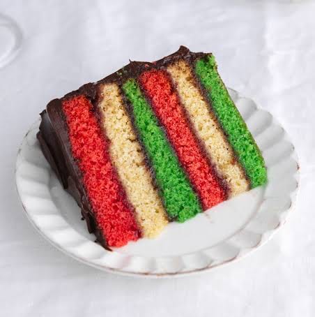 Italian rainbow cake.