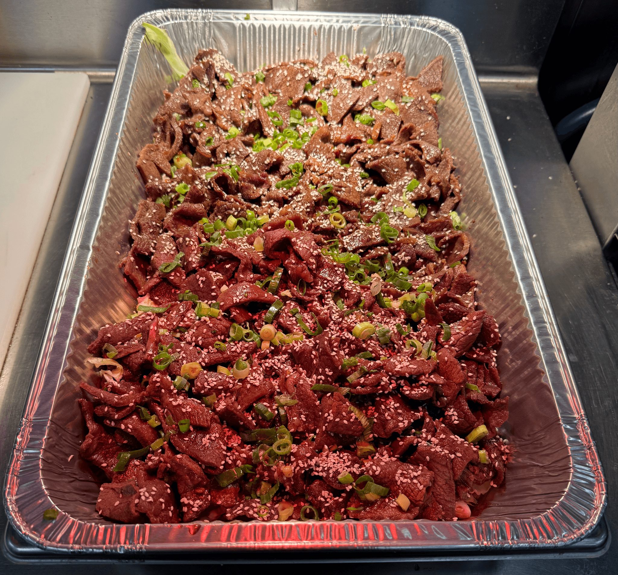 Teriyaki Beef Full Pan.