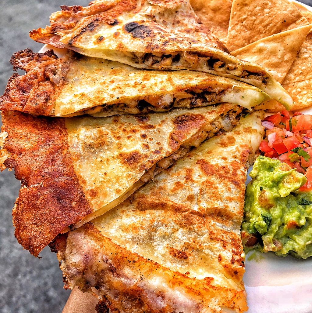 Famous Burnt Cheese Quesadilla.