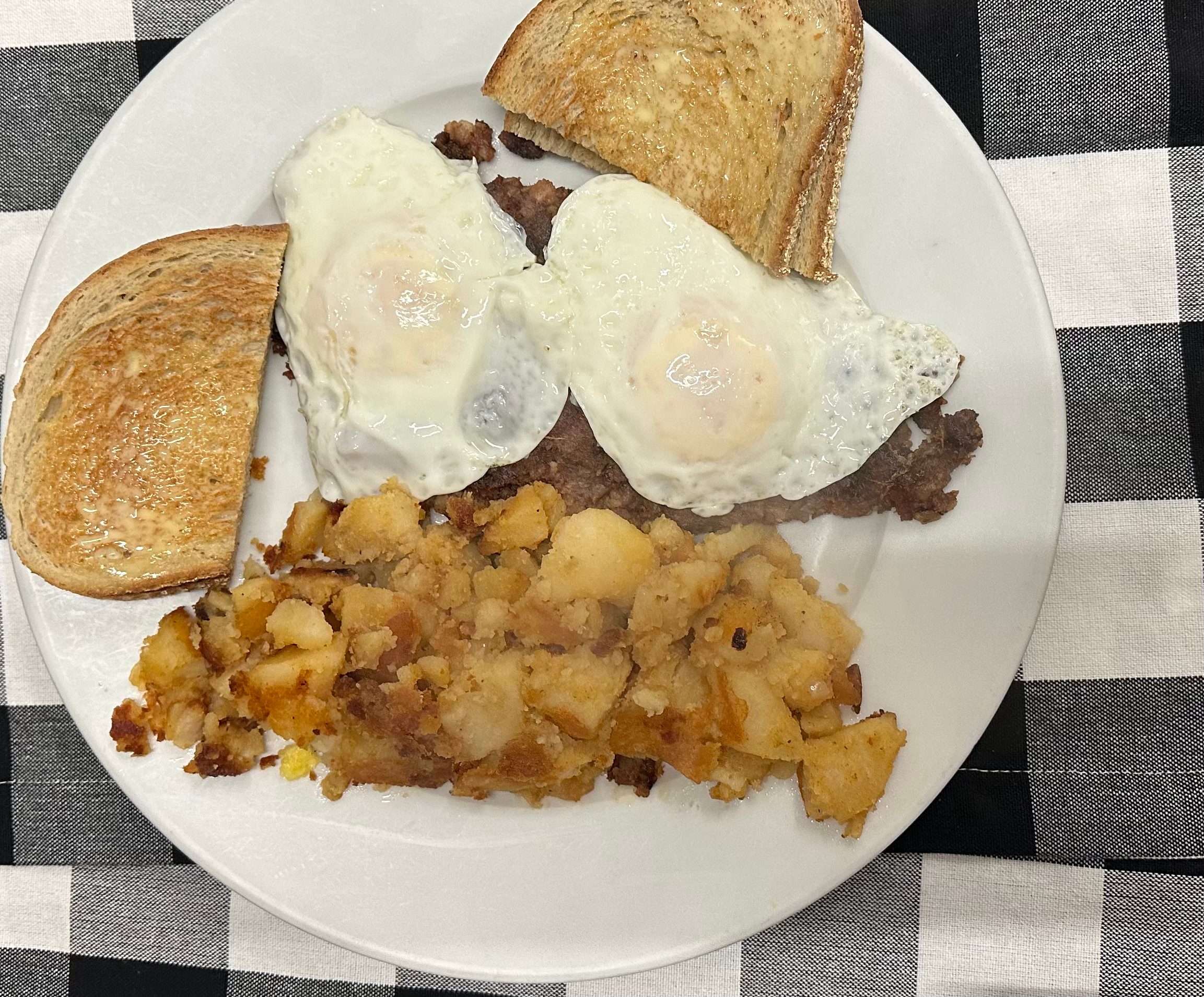 Corned Beef Hash & Eggs.
