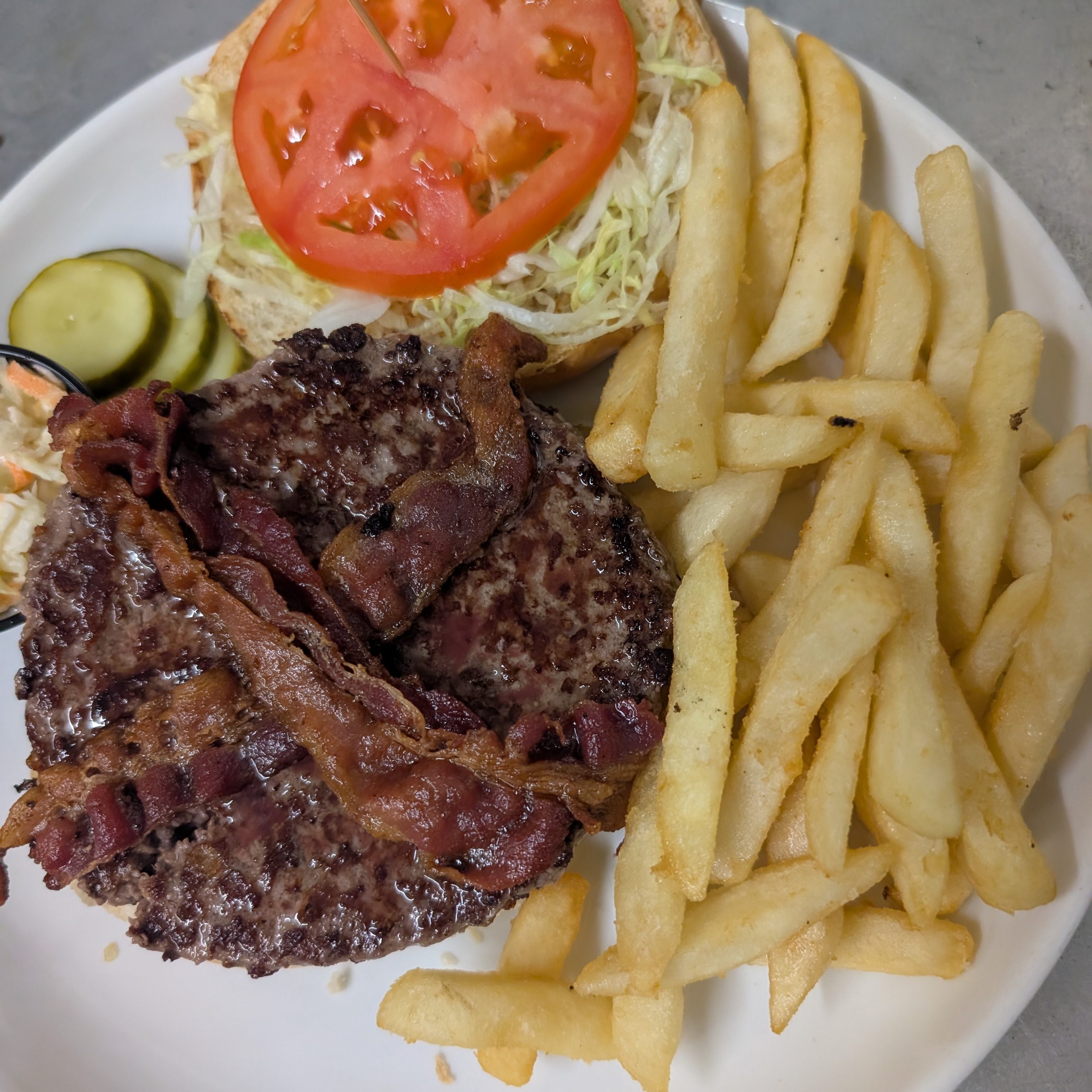 Bacon Hamburger (Half Pound).