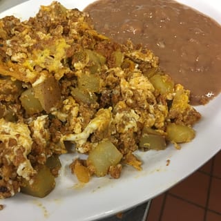 Chorizo With Potatoes And Eggs