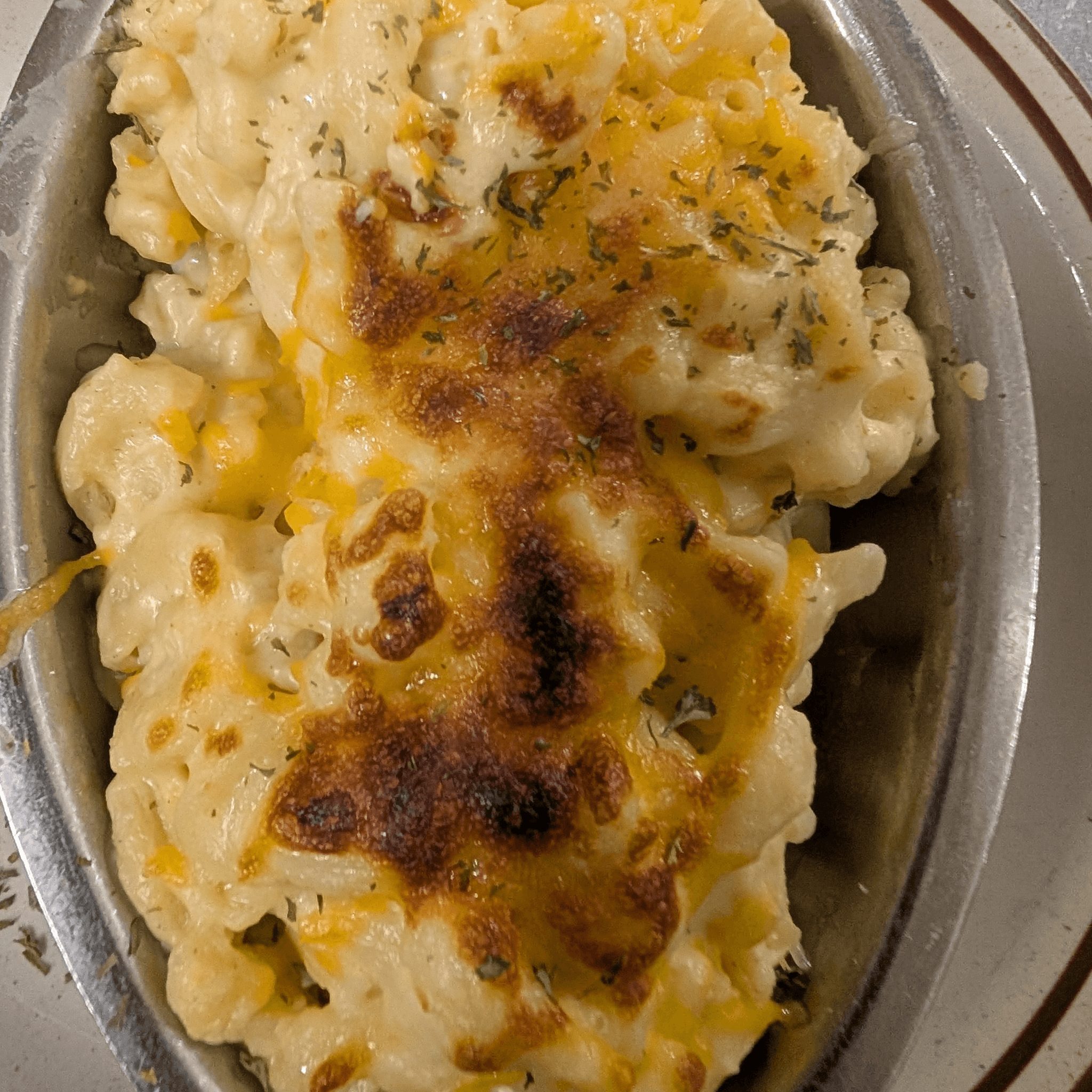 Baked Mac and Cheese.