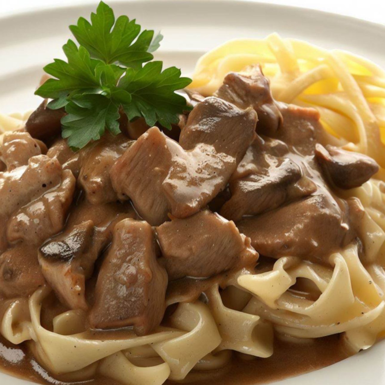 Beef Stroganoff.