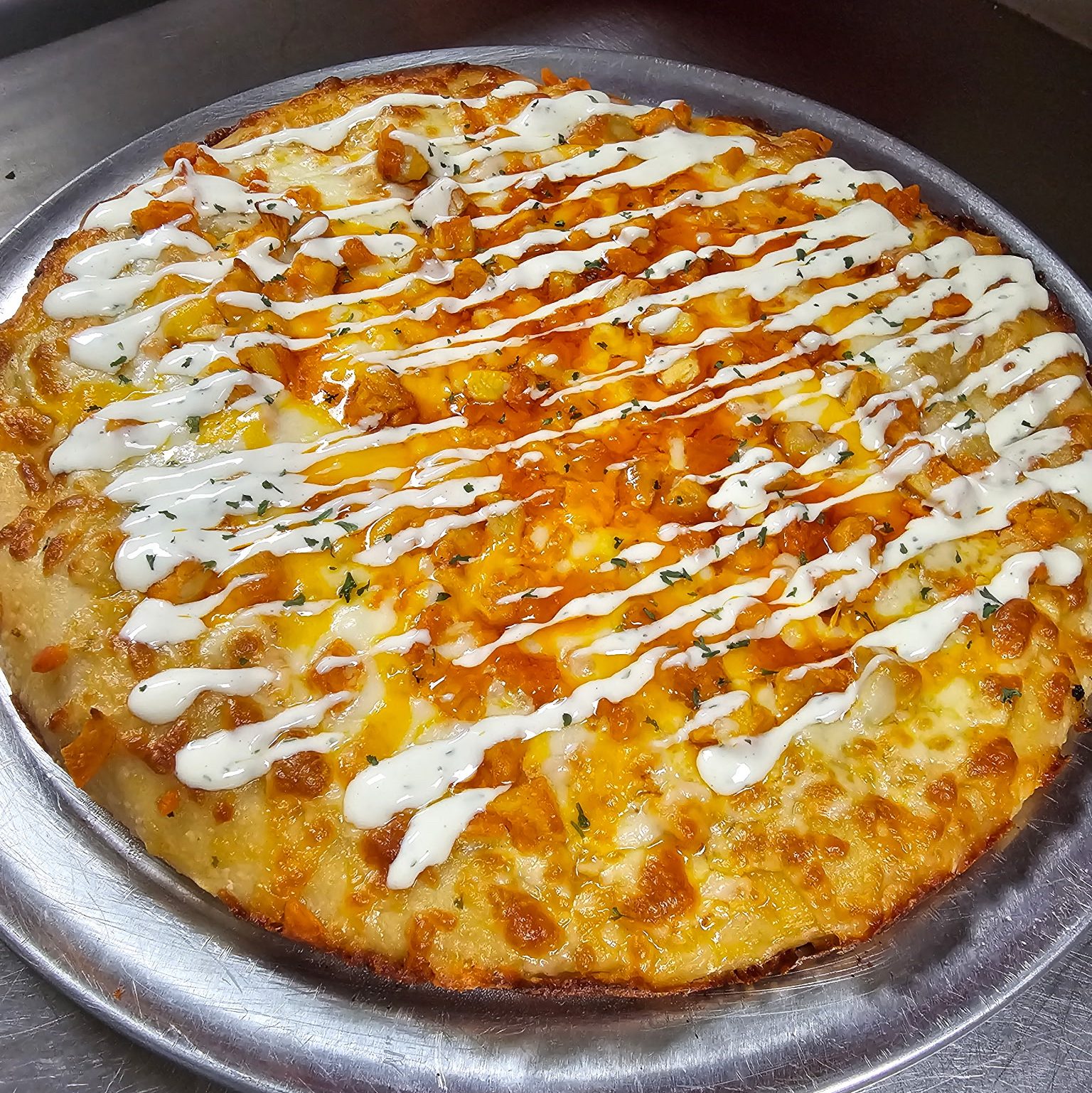 Buffalo Chicken Pizza.