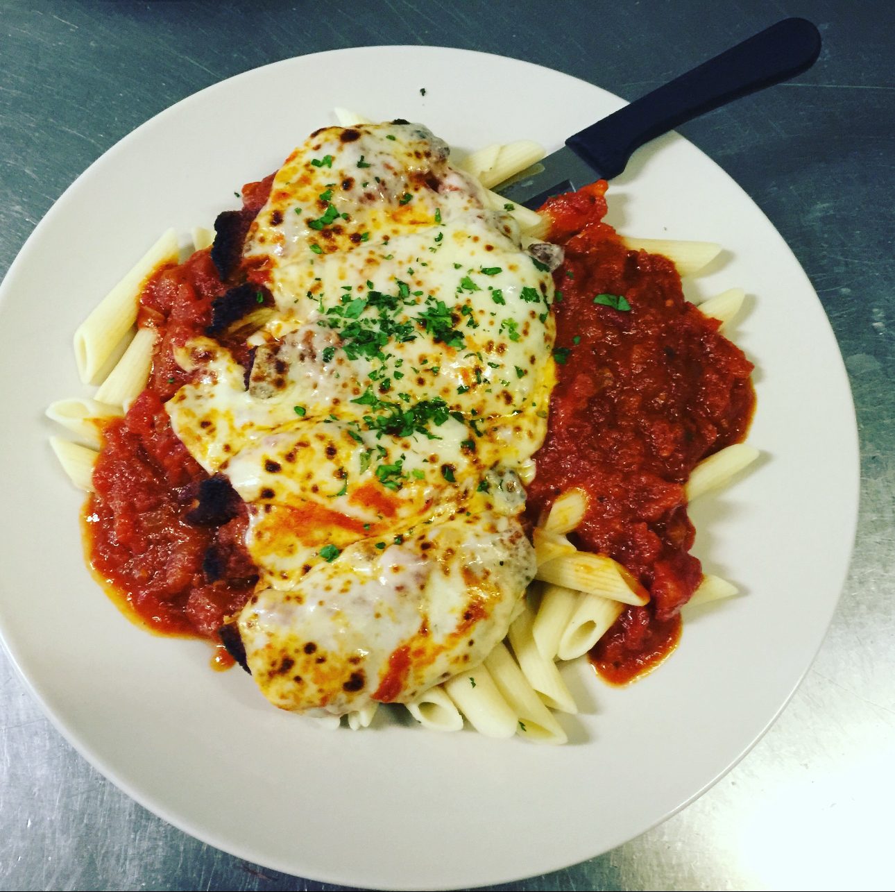 Chicken Parmigiana Dinner.