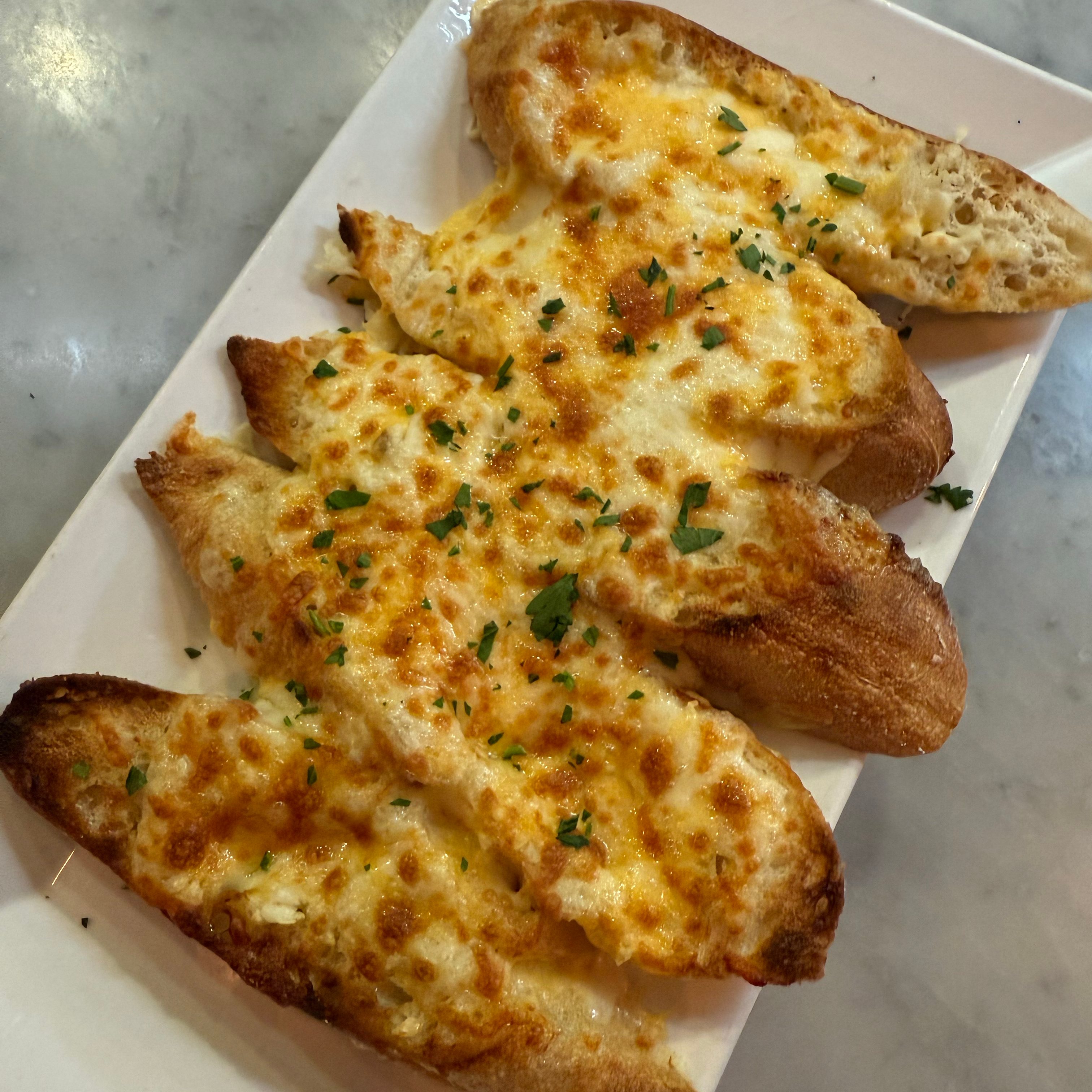 Garlic cheese bread.