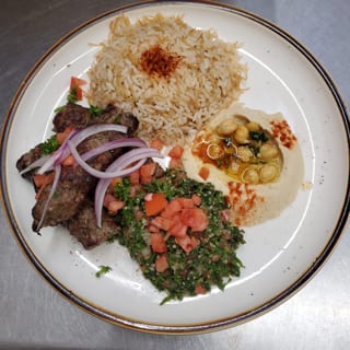 *BEEF KAFTA KEBAB COMBO LUNCH TAKE OUT