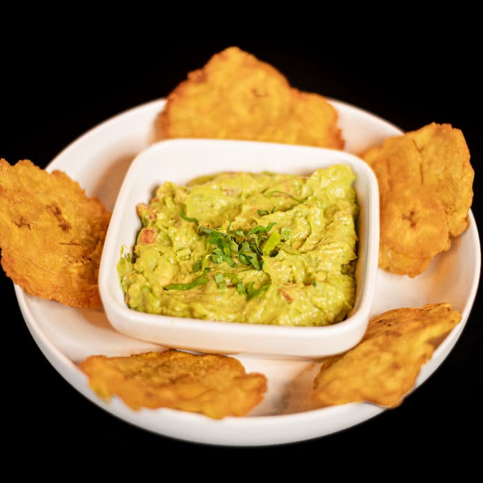 Guacamole with Tostones.