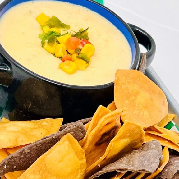 Queso Dip and Chips.
