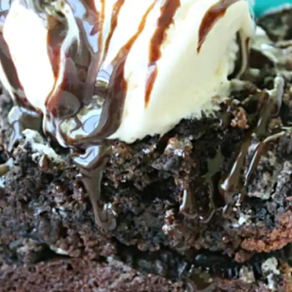 Brownie with Vanilla Ice Cream.