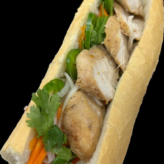 Grilled Lemongrass Chicken Tenderloin Sandwich.