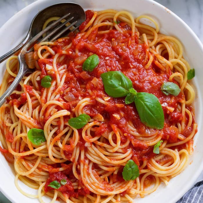 Spaghetti Marinara.