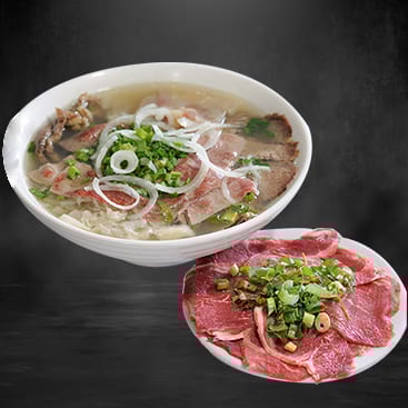 P8. Rare Steak, Brisket and Tendon *-Tái, Chin, Gân.