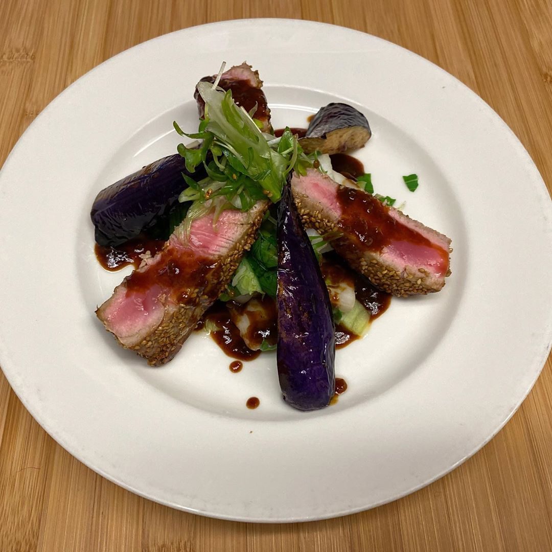 Seared Sesame Seed Crusted Ahi Tuna.