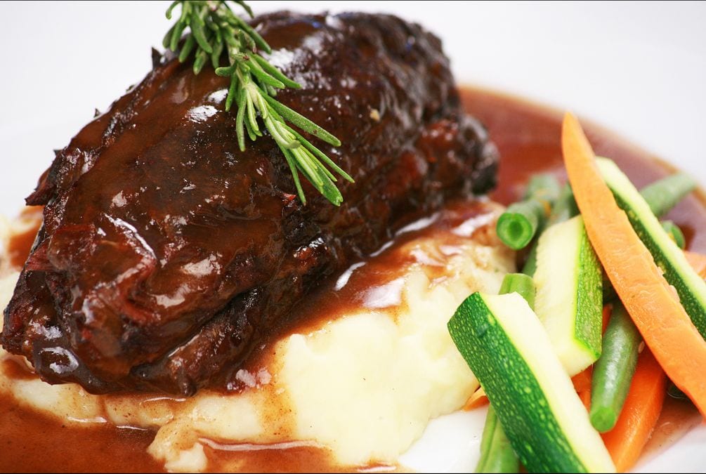 Slow Cooked Beef Short Rib.