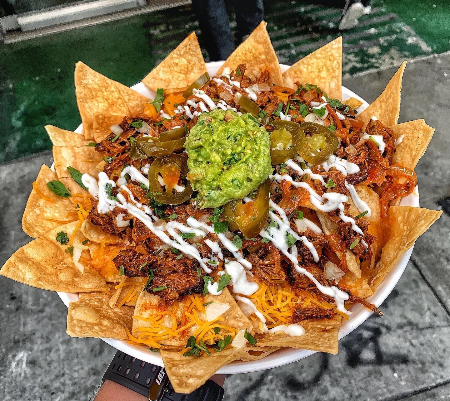 DTLA Famous Al Pastor Nachos.