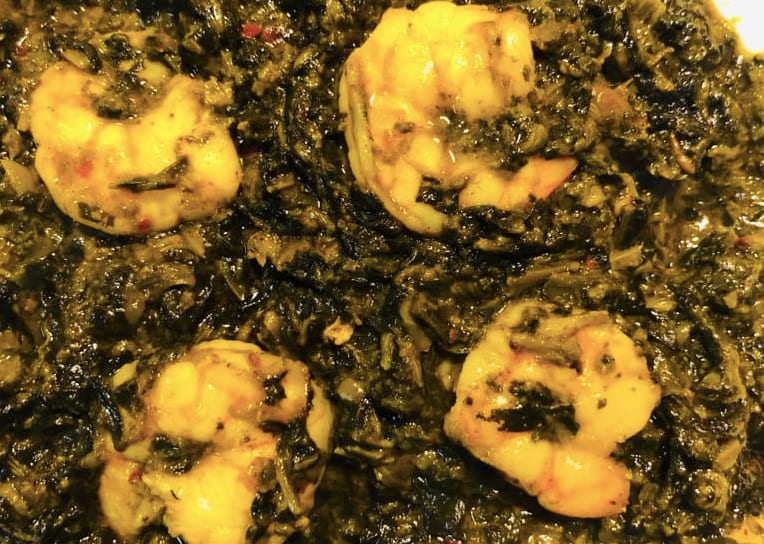 Shrimp Saag.