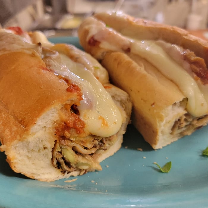 Eggplant Parmigiana Sub.