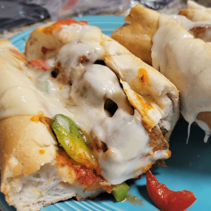Sausage & Peppers Parmigiana Panini.