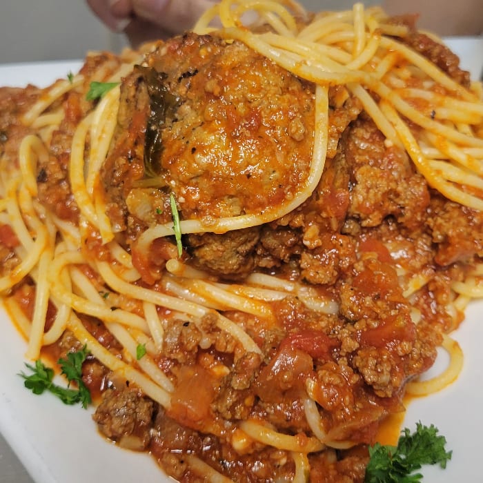 Kids Spaghetti Meat Sauce.