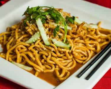 14. Cold Noodles with Spicy Sesame Sauce.