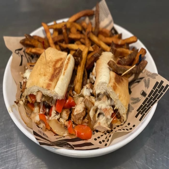 Flips Chicken Philly Sandwich.