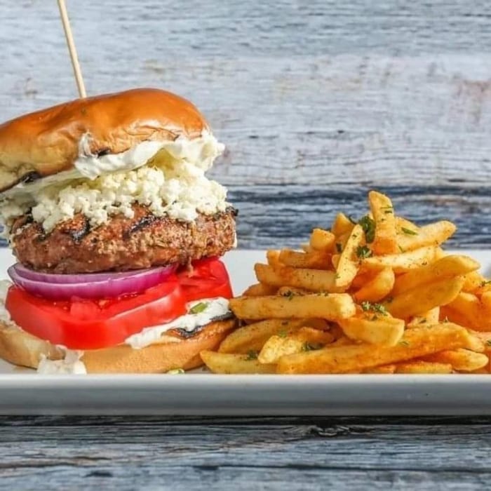 Lamb Burger w/ Fries.