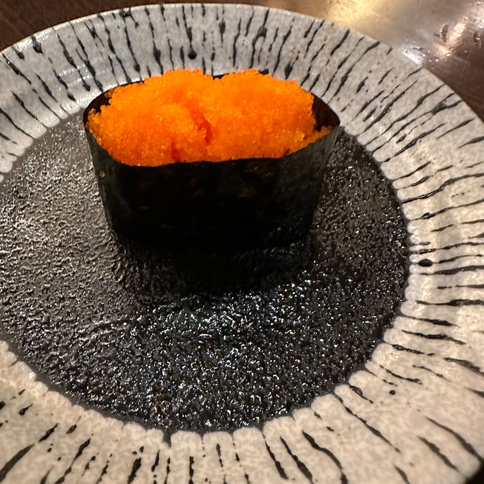 Flying Fish Roe Sushi.