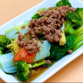 A11. Braised Greens (Broccoli, Cabbage, Mixed Veggies) 燙青菜.