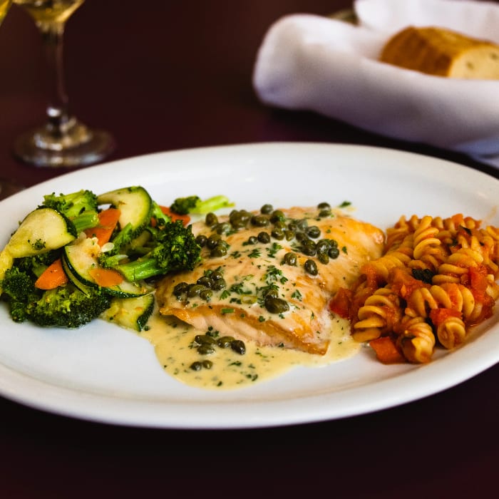 Piccatina di salmone.