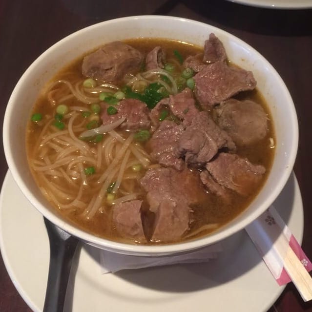 Sliced Beef and Beef Ball Noodle Soup.