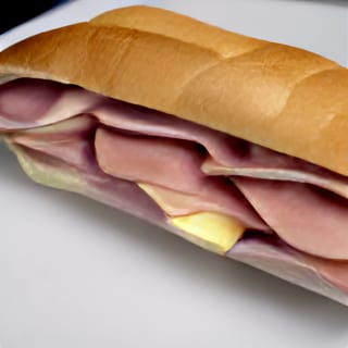Ham and cheese sub
