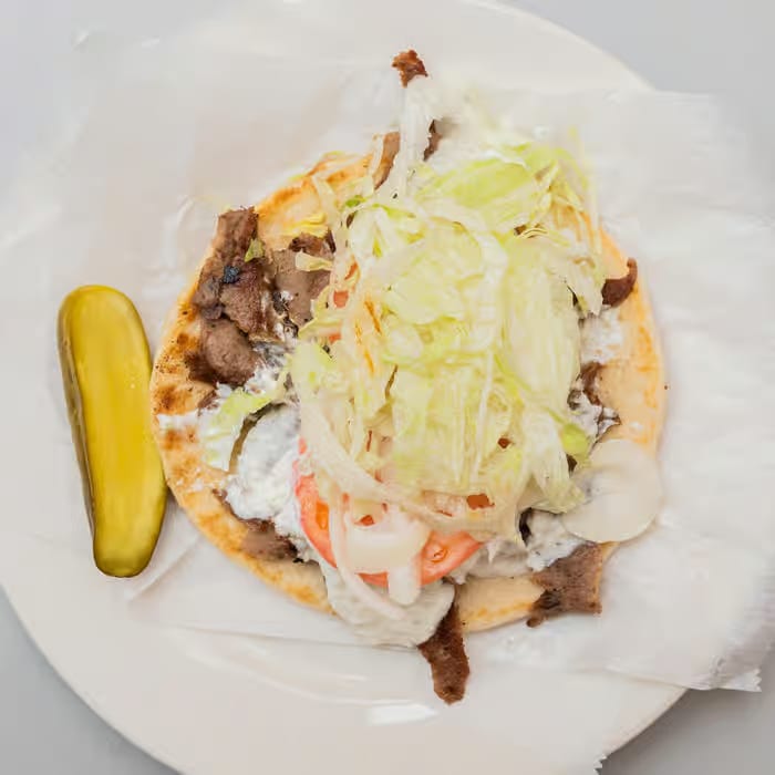 Grilled Chicken Gyro Sandwich.