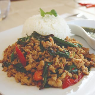 47. Pad Ka Paow over Rice