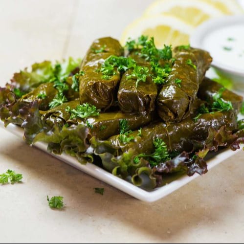 Meat Grape Leaves.