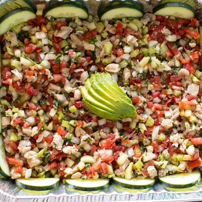 Fish Ceviche Tray.