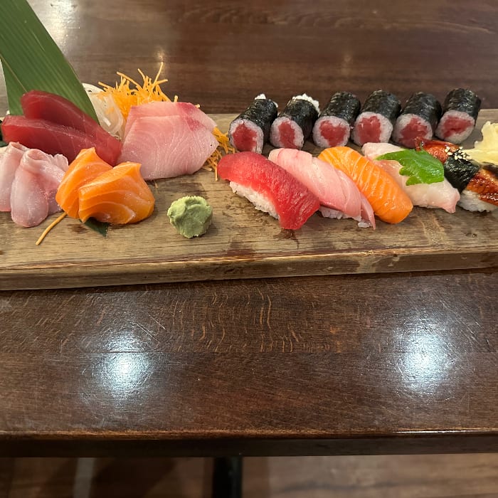 Sushi and Sashimi Combination.
