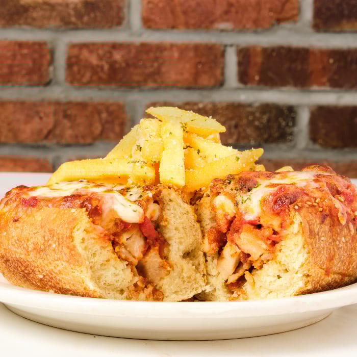 Chicken or Eggplant Parm Sub.