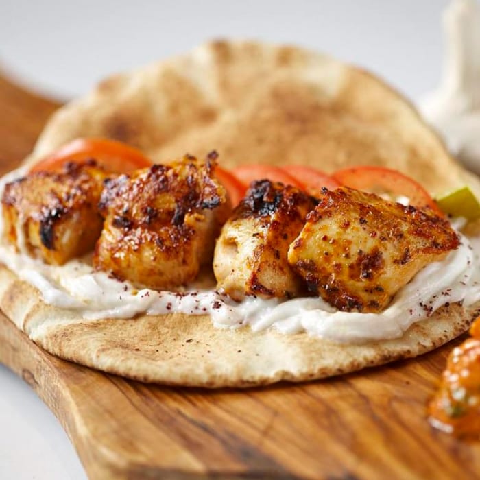 Shish Taouk Kabob Pita Wrap.