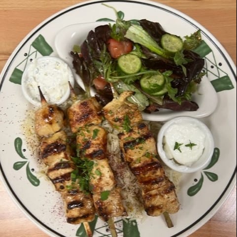 Chicken Kabob Plate.