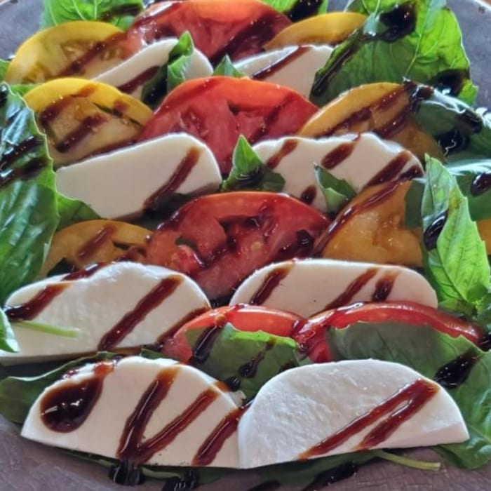 Caprese Heirloom Tomato Salad.