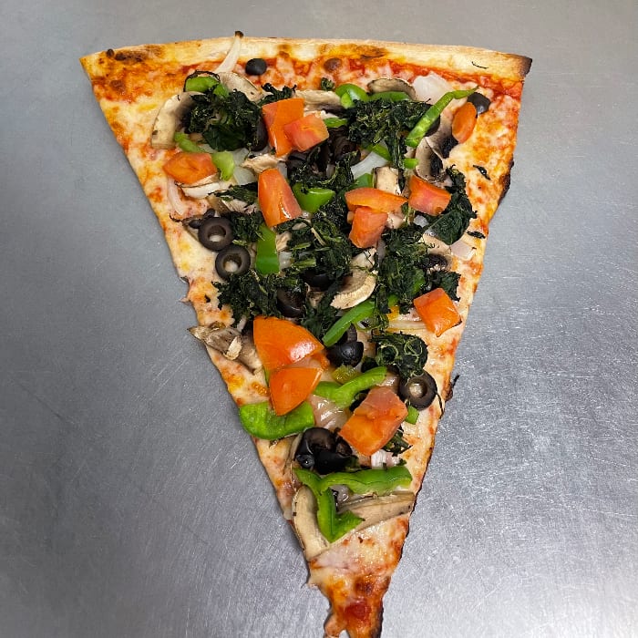 Classic Veggie Pizza Slice.