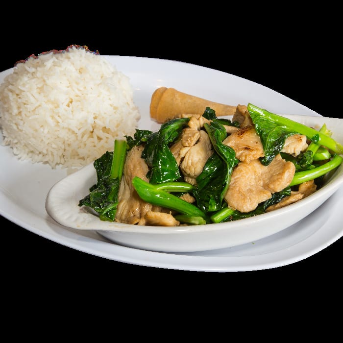 Pad Ka Nar (Stir Fried Chinese Broccoli).