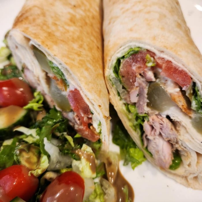Chicken Shawarma Pita Wrap.