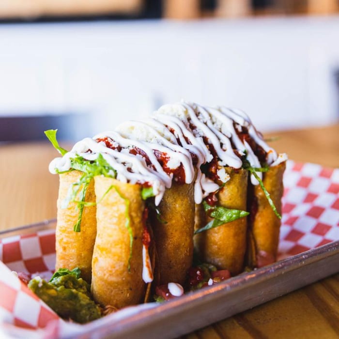 Rolled Fried Flautas.