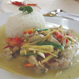 52. Green Curry over Rice