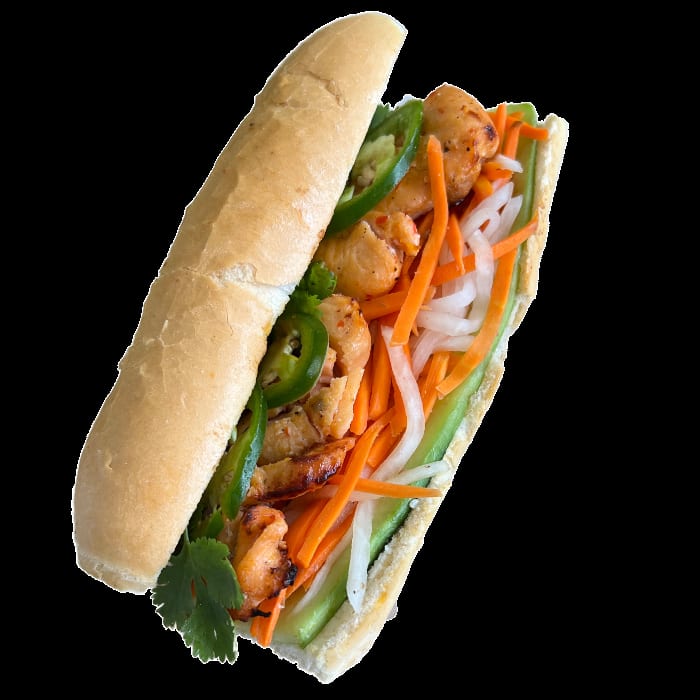 Grilled Salmon Sandwich.